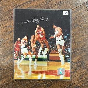 Vintage Basketball Photo Print with Signature